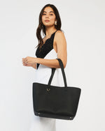 SABEN TILBURY SHOULDER BAG-BLACK&BRONZE FOIL