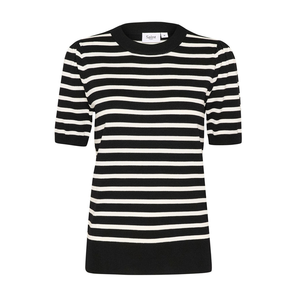 SAINT TROPEZ MILA SS STRIPED PULLOVER