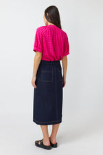 SYLVESTER DENIM SKIRT-DARK INDIGO