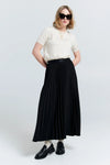 KAREN WALKER SUNRAY PLEATED SKIRT-BLACK