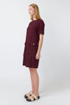 SYLVESTER TRAVELLER SACK DRESS-RAISIN