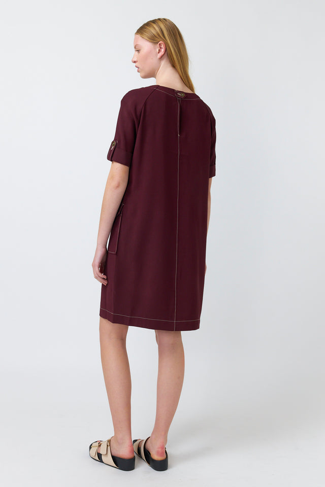 SYLVESTER TRAVELLER SACK DRESS-RAISIN