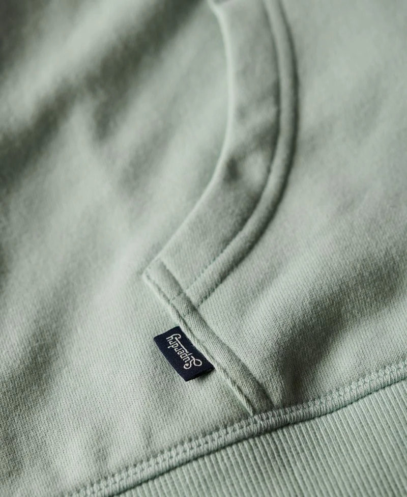 SUPERDRY ESSENTIAL LOGO ZIPHOOD UB-GREEN