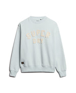 SUPERDRY APPLIQUE ATHLETIC LOOSE SWEAT-BLUE