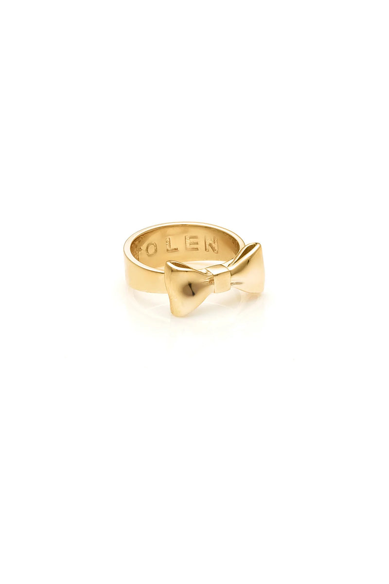 STOLEN BOW GOLD RING