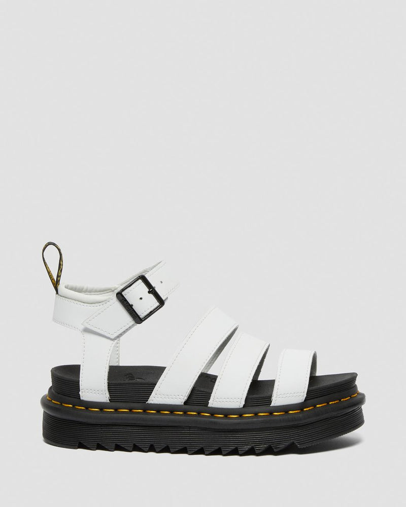 DR MARTENS BLAIRE 3 STRAP  WHITE SANDAL