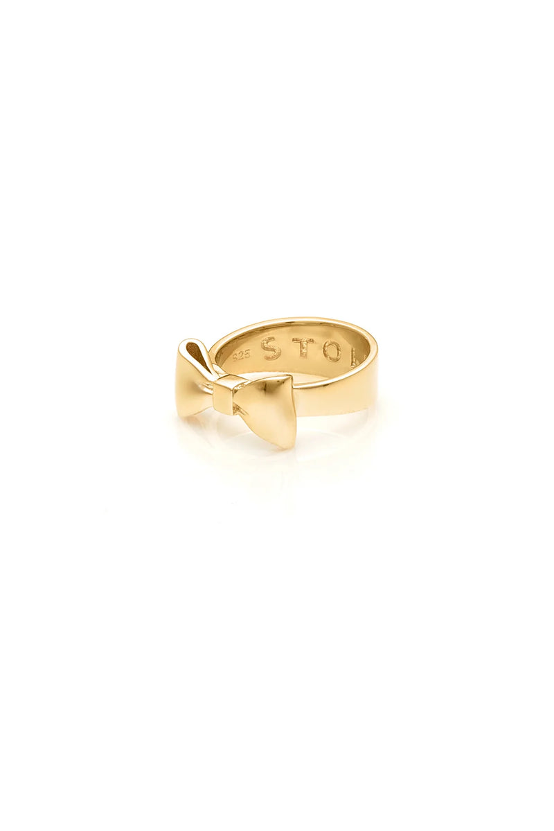 STOLEN BOW GOLD RING