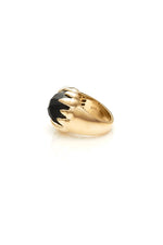 STOLEN CLAW RING ONYX-GOLD PLATED