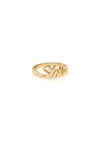 STOLEN SCRIPT GOLD RING