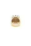 STOLEN CLAW RING ONYX-GOLD PLATED