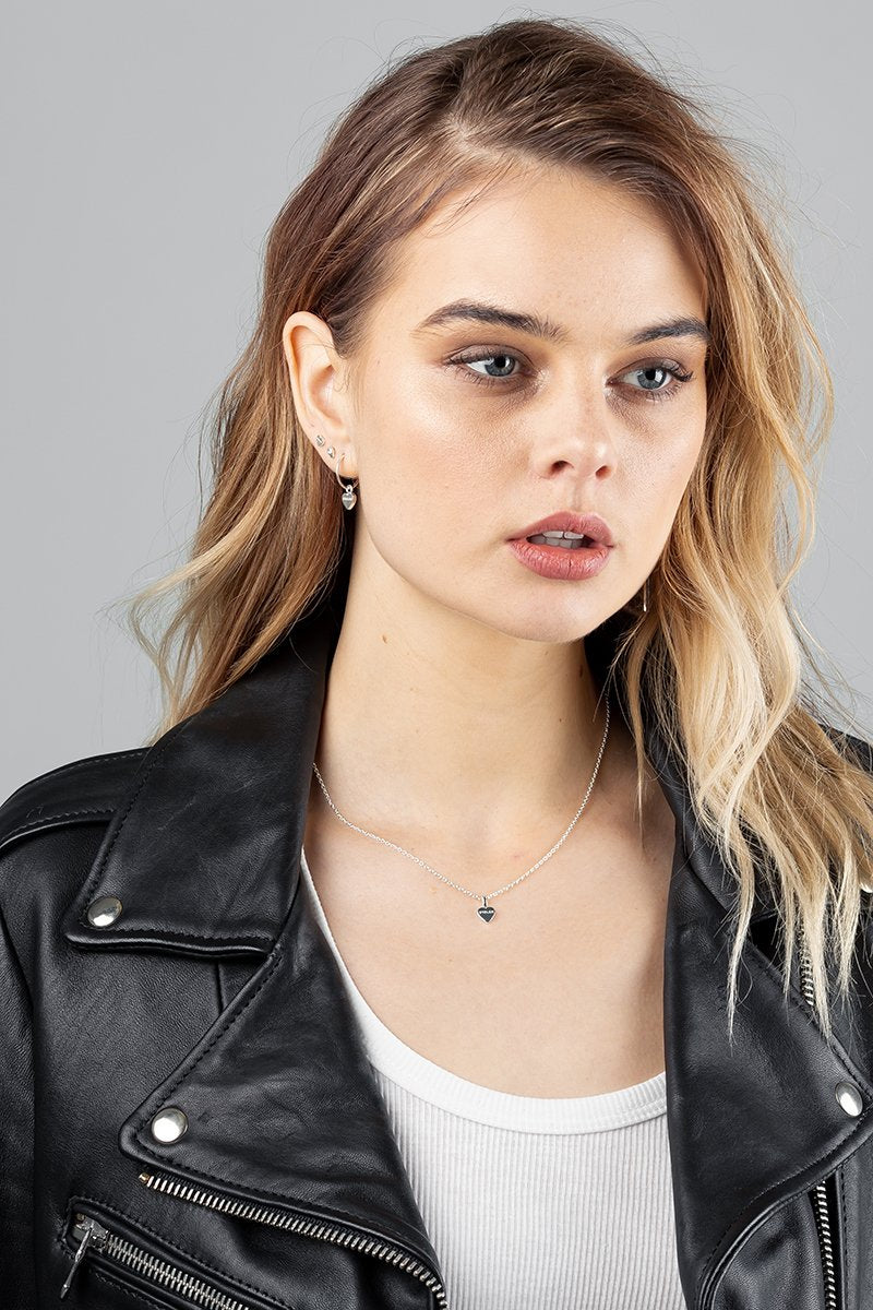 STOLEN HEART NECKLACE-SILVER