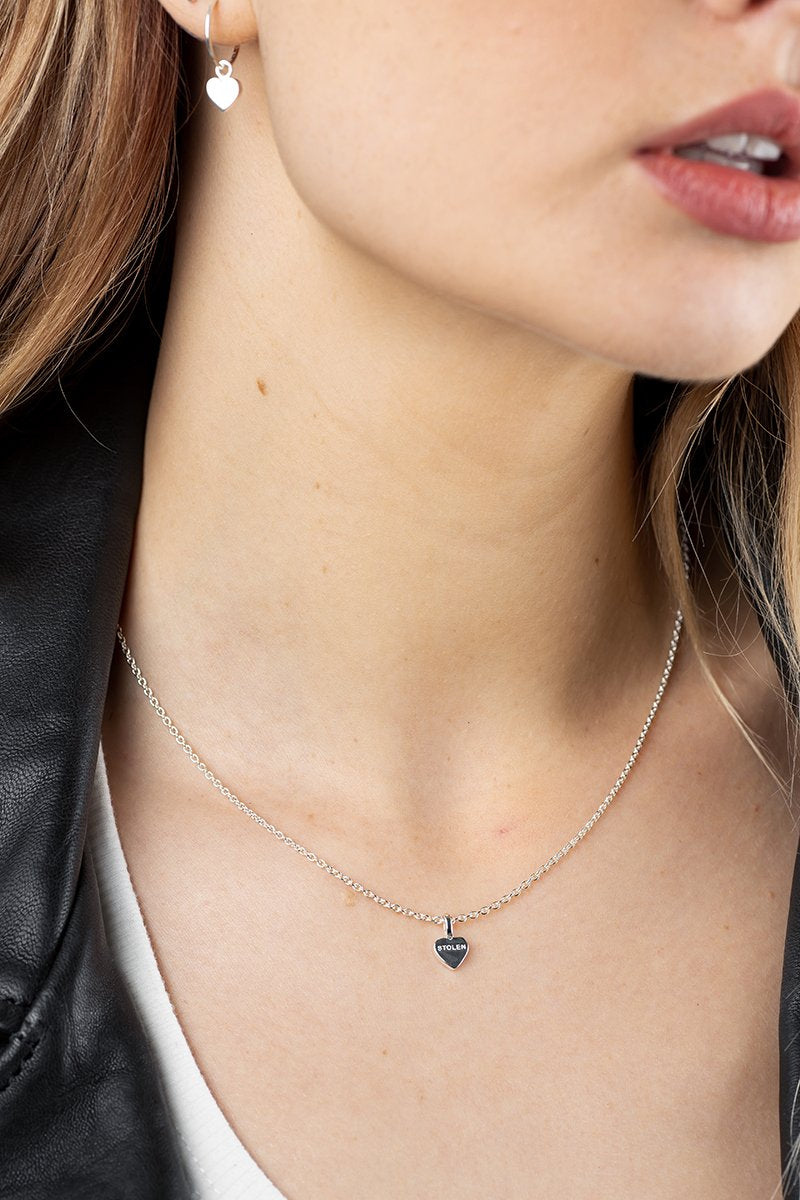 STOLEN HEART NECKLACE-SILVER