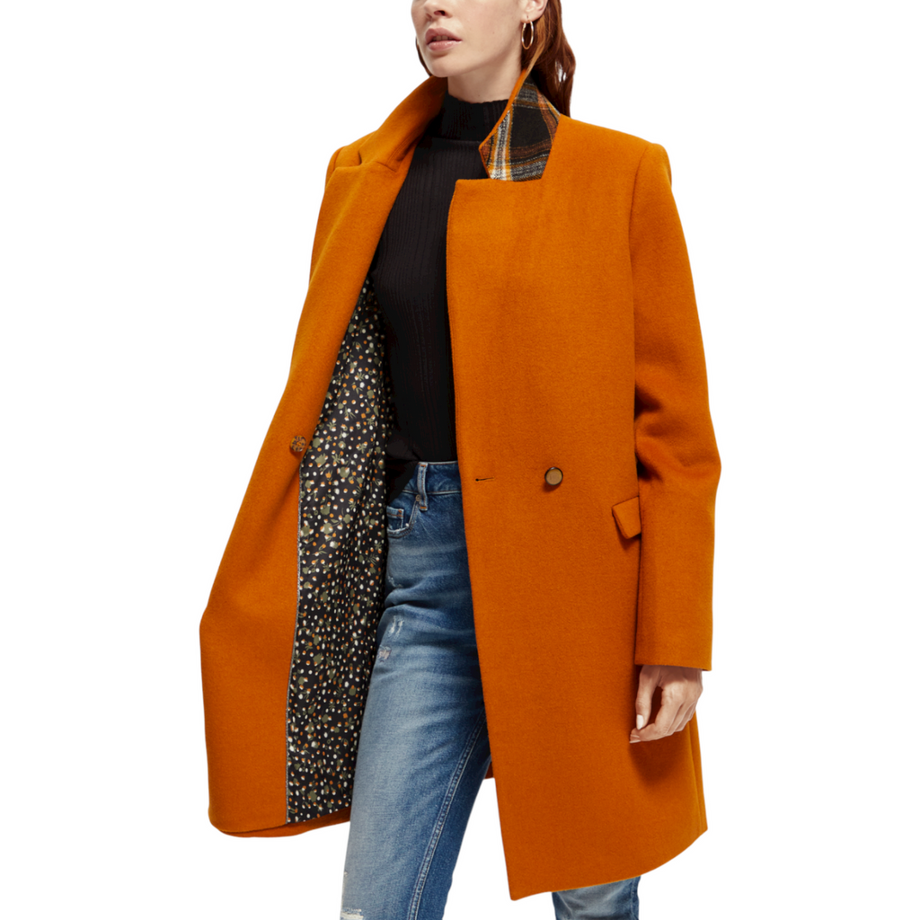 MAISON CLASSIC WOOL BLEND TAILORED COAT